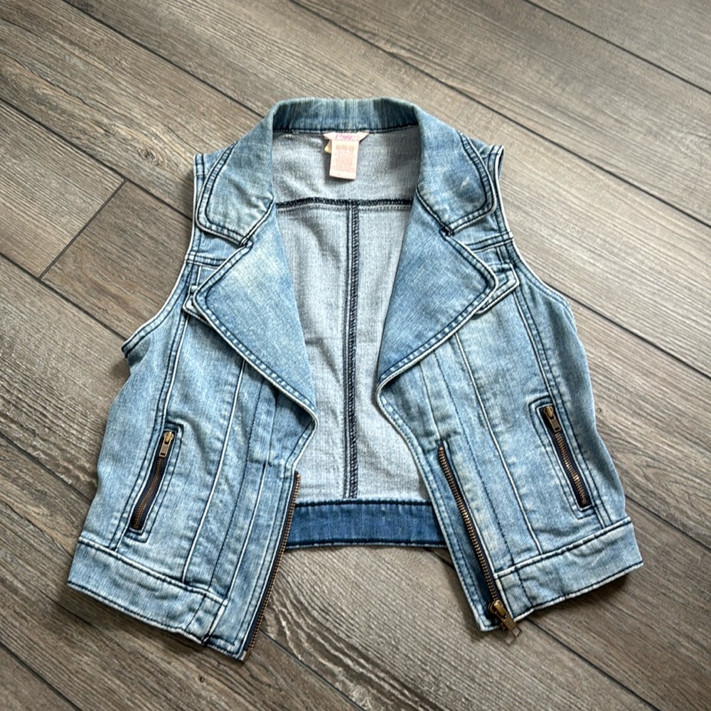 Candie's Denim Jean Vest Girls Size 10/12